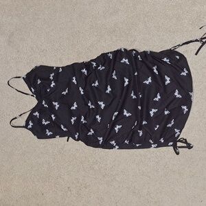 Butterfly ruched dress